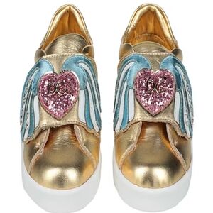 Dolce & Gabbana Girl's gold DG sneakers. Size 31